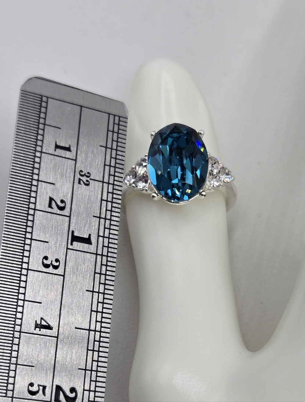 Swarovski Crystal Elements Silver Blue Zircon Sta… - image 6